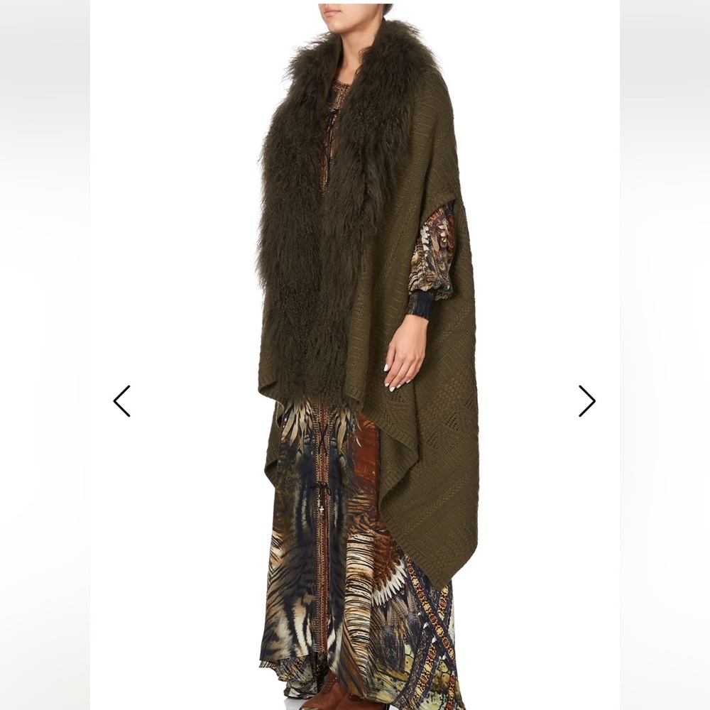 Camila Kakadu Calling Shearling Cape Vest - Picture 2 of 15